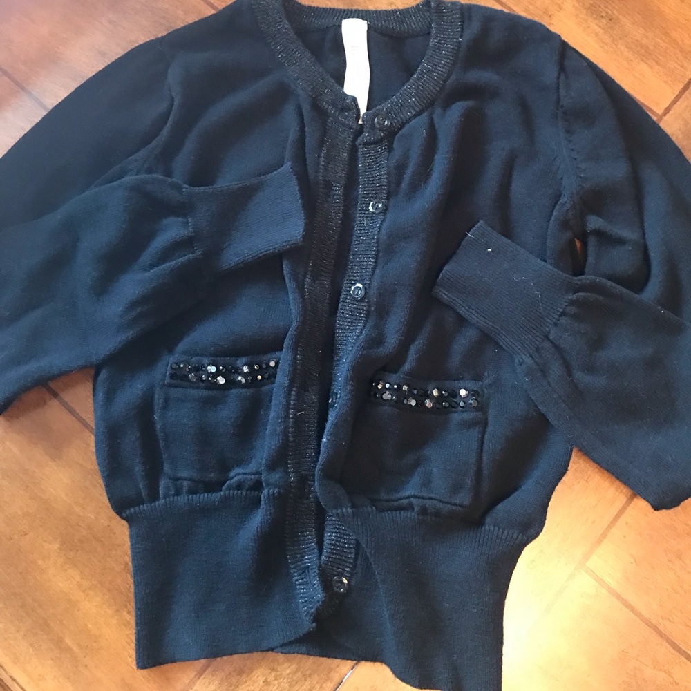 Black cardigan